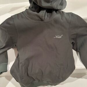 Kith kids green hooded sweatshirt